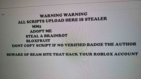 WARNING TO ALL USER - Unknown script preview