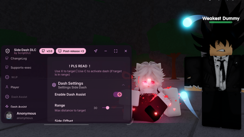 Side Dash DLC TSB Updated - The Strongest Battlegrounds script preview