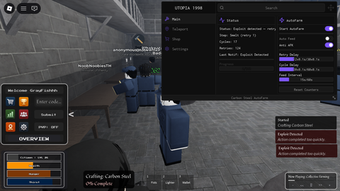 Auto Farm - 1984 Utopia script preview