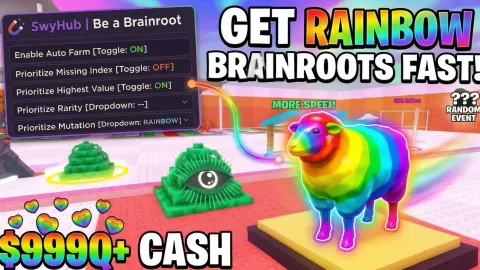 SwyHub Be a Brainroot Auto Farm Auto Buy Auto Sell and More - Be a Brainrot script preview