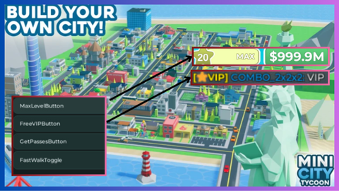 🏙️ Mini City Tycoon | VIP Nametag Max Level Gamepasses Infinite Money ...