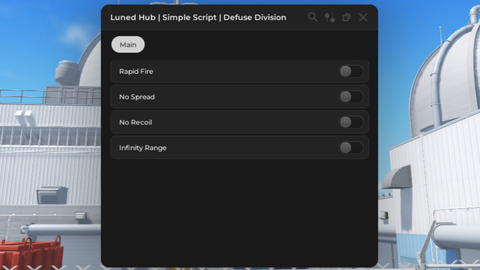 Luned Hub | Rapid fire, No Spread, No Recoil, Infinity Range - [UPDATE] Defuse Division script preview