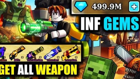 INFINITE GEMS KEYS AUTO UPGRADE WEAPONS AND MORE - [UPD2]Escape Zombies Railway: Co op Survive script preview