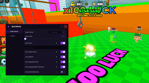 FREE AUTO FARM Symbiote - Swing Obby for Brainrots! script preview