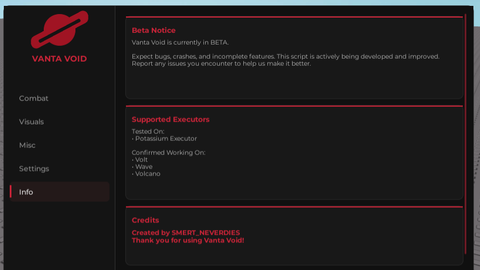 Vanta Void V2 (Updated) - [SEASON2] The Armory script preview