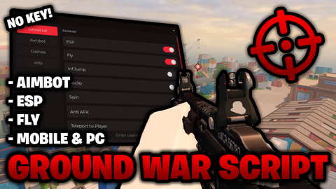 Aimbot ESP Fly Wallcheck and more - Ground War script preview