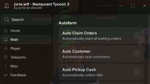 [⏳] Restaurant Tycoon 3