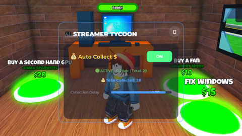 Auto Collect Cash - Streamer Tycoon script preview