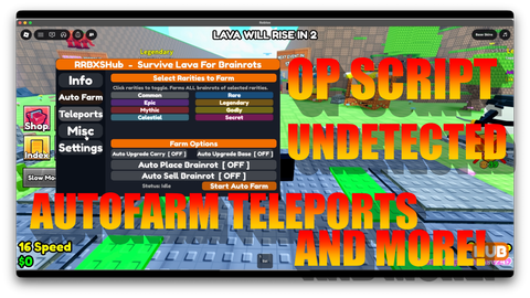 [🎟️] Survive LAVA for Brainrots!