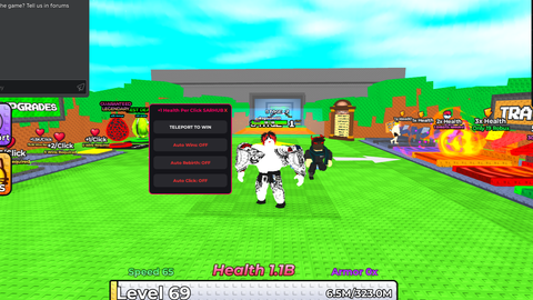 Health Per Click I Auto Win I Auto Rebirth I Auto Click - [UPD] +1 Health Per Click script preview