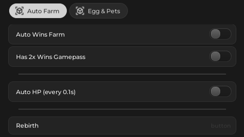 Auto Wins Rebirth Open 12 Eggs Delete - [🐰] +1 Health Per Click script preview