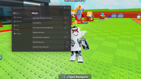 be lucky block script I teleport end I Auto Rebirth and more - Be a Lucky Block script preview