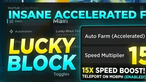 SwyHub Auto Farm Auto Rebirth Auto Upgrade anb More - Be a Lucky Block script preview