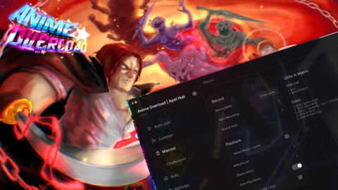 Macro Auto Join Auto Challenge Auto Place and much more - [👑 UPD 0.5 👥] Anime Overload! script preview