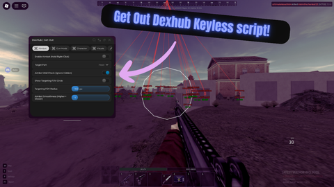 Dexhub keyless script 2026 AimbotESPGun ModMore - GET OUT [GUN SKINS] script preview
