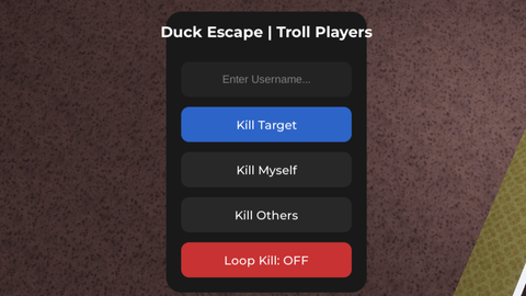 Super OP Kill Players - Duck Escape [Horror] script preview