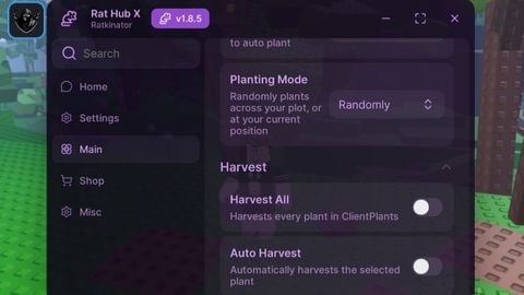 Rat Hub X Auto Farm Auto Harvest - [MYTHICAL] Garden Horizons 🌱 script preview