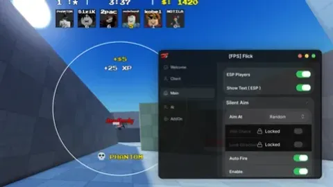 Auto Fire Silent Aim and Aimbot KEYLES - [FPS] Flick script preview