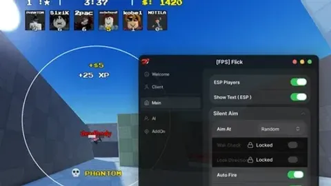 Auto Fire Silent Aim and Aimbot KEYLES - [FPS] Flick script preview