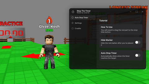 Auto Perfect Stop Timer l Made by me l Lunariel - Stop the Timer script preview