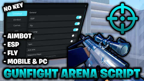 Aimbot ESP Fly and More - Gunfight Arena script preview