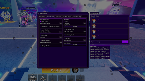 Auto parry and more - [WIND] Death Ball script preview