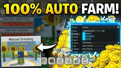 BSS auto farming - Bee Swarm Simulator script preview
