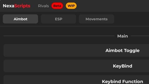 NexaScripts I Keyless I Aimbot I Esp I Mobile Support - RIVALS script preview