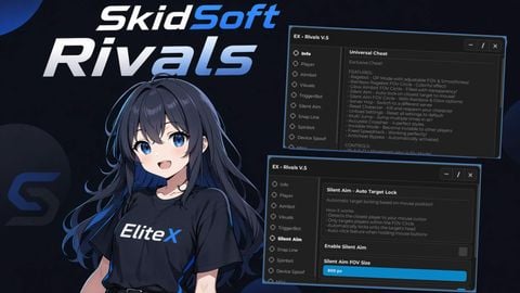 SkidSoft V1 I OP Script I Easy Keysystem I Undetected I more - [🎥] RIVALS script preview