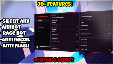 Silent Aim I Rage Bot I Anti Flash I And More - [🎬] RIVALS script preview