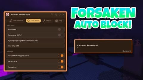 Catsaken Keyless 100 features script with full autoblock