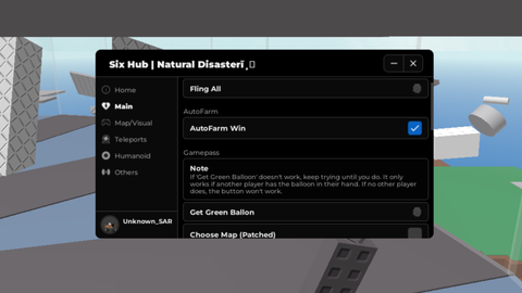 I NATURAL DISASTER I Undetected Script I Six Hub I - Natural Disaster Survival script preview