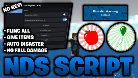 Give Items Auto Farm Wins Auto Disaster and More - Natural Disaster Survival script preview