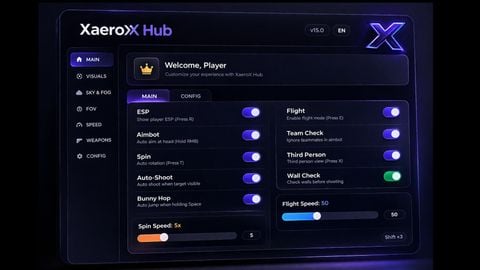 SCRIPT XaeroX Hub ESP AIM SPIN FOV BEST - [🍀] Counter Blox script preview