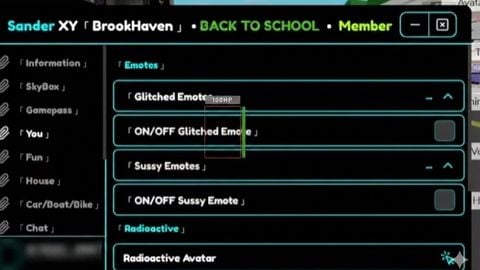 Sender XY - Brookhaven RP script preview