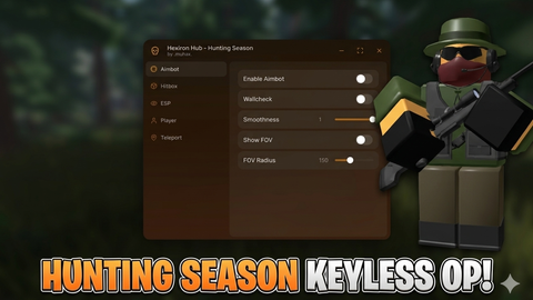 Aimbot Hitbox Esp and more - Hunting Season [BETA] script preview