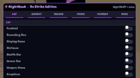 NightHawk - Da Strike (2023 UPD) script preview