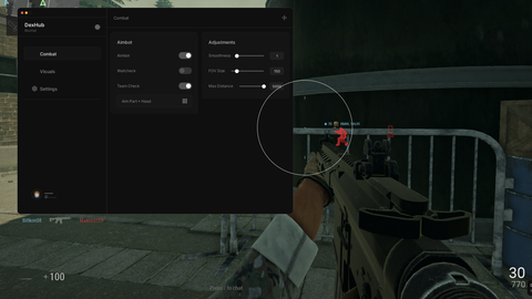 Riot fall Free script Dexhub Aimbot ESP - RIOTFALL [FPS] script preview