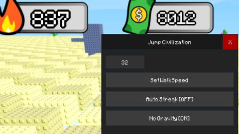 open source auto streak no gravity - Jump Civilization script preview