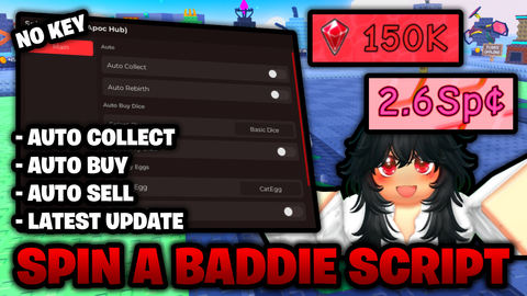 Updated Auto Buy Auto Collect Auto Sell Auto Rebirth - Spin a Baddie 🎲 script preview