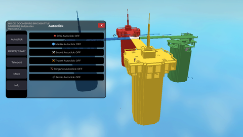 NO CD DOOMSPIRE BRICKBATTLE SCRIPT AUTODESTORY AND MORE - No Cooldown Doomspire Brickbattle script preview