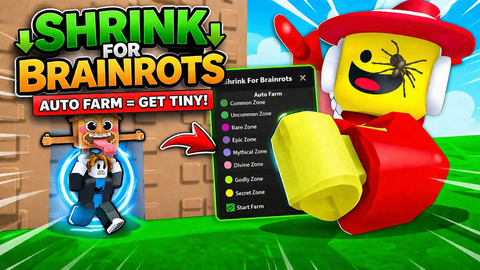 Fast/SAFE Auto Farm - Shrink For Brainrots script preview