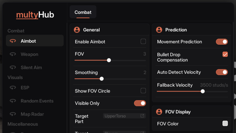 AR2 MultyHub Silent aim ESP Events No spread &amp; More - Apocalypse Rising 2 script preview