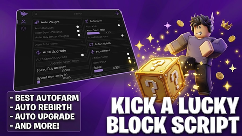 GODMODE AUTOFARM PREDICTIOR AND MORE - Kick a Lucky Block script preview