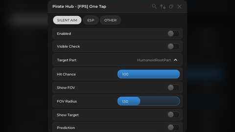 SILENT AIM, ESP AND MORE - [FPS] One Tap script preview