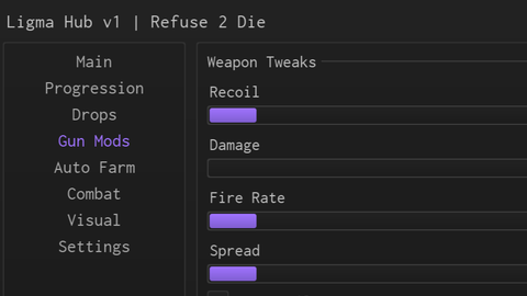 Ligma Hub v1 For - [🐰] Refuse 2 Die script preview