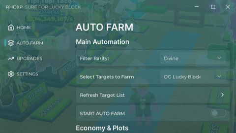 OP Full Automation - Surf for Lucky Blocks script preview
