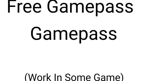 Free Gamepass Script