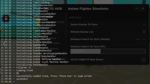 Anime Fighters Simulator Script (YUTO HUB): Auto Farm GUI