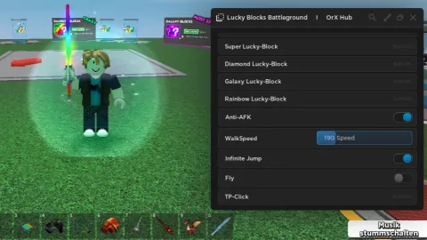 ❓ LUCKY BLOCKS Battlegrounds  OrX Hub I Block Cheat — Roblox Scripts